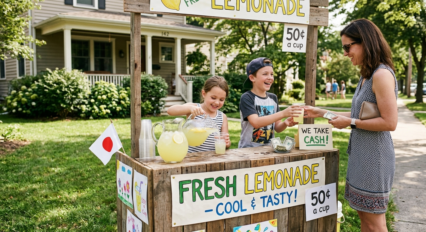 【アメリカ式金銭教育】夏休みのレモネード販売で、子どもが学ぶ「人生初ビジネス」の仕組み